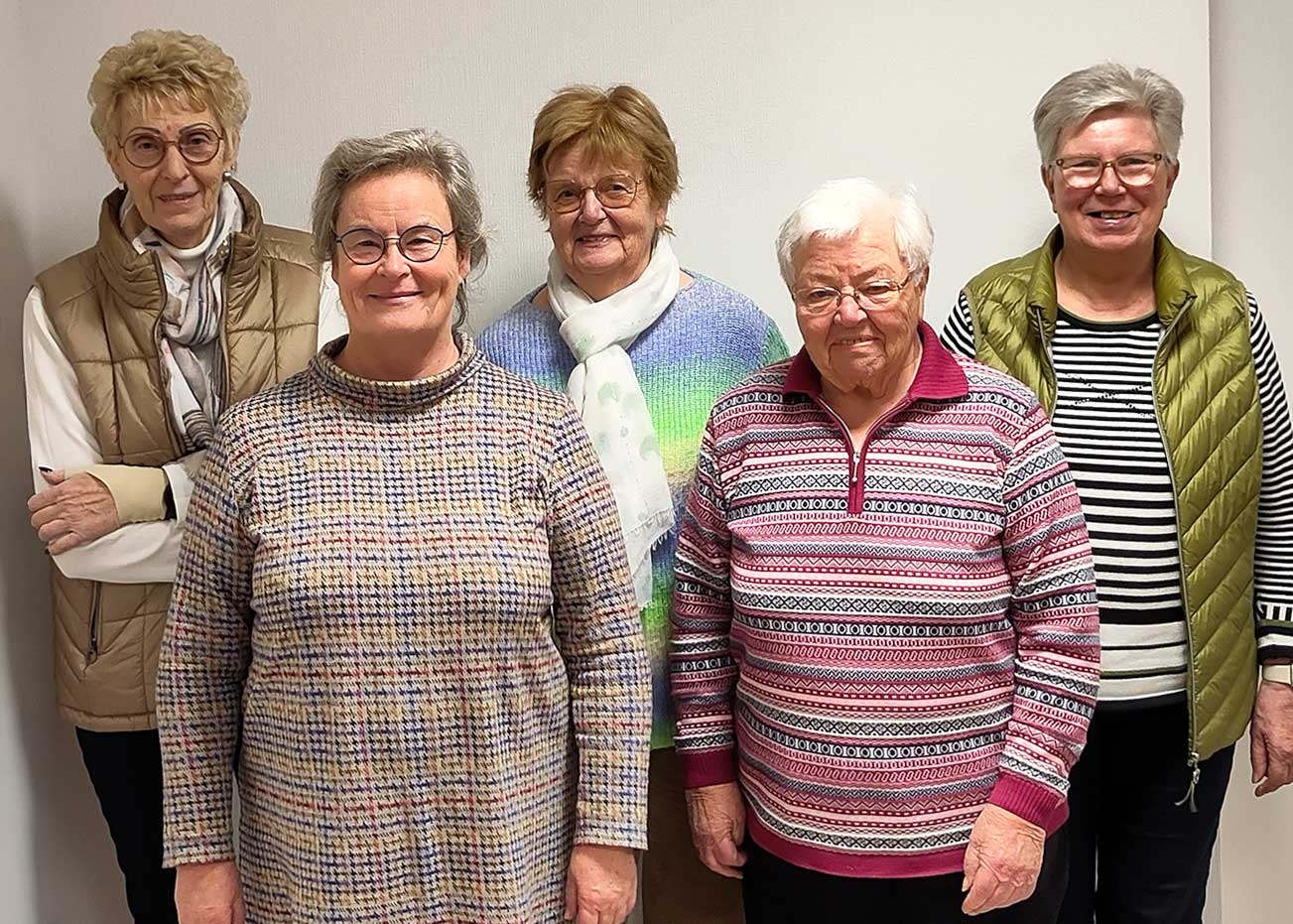 Birgit Fabich, Hedwig Pohlschmidt, Mathilde Greiwe, Angela Meyer, Hildegard Gosewehr